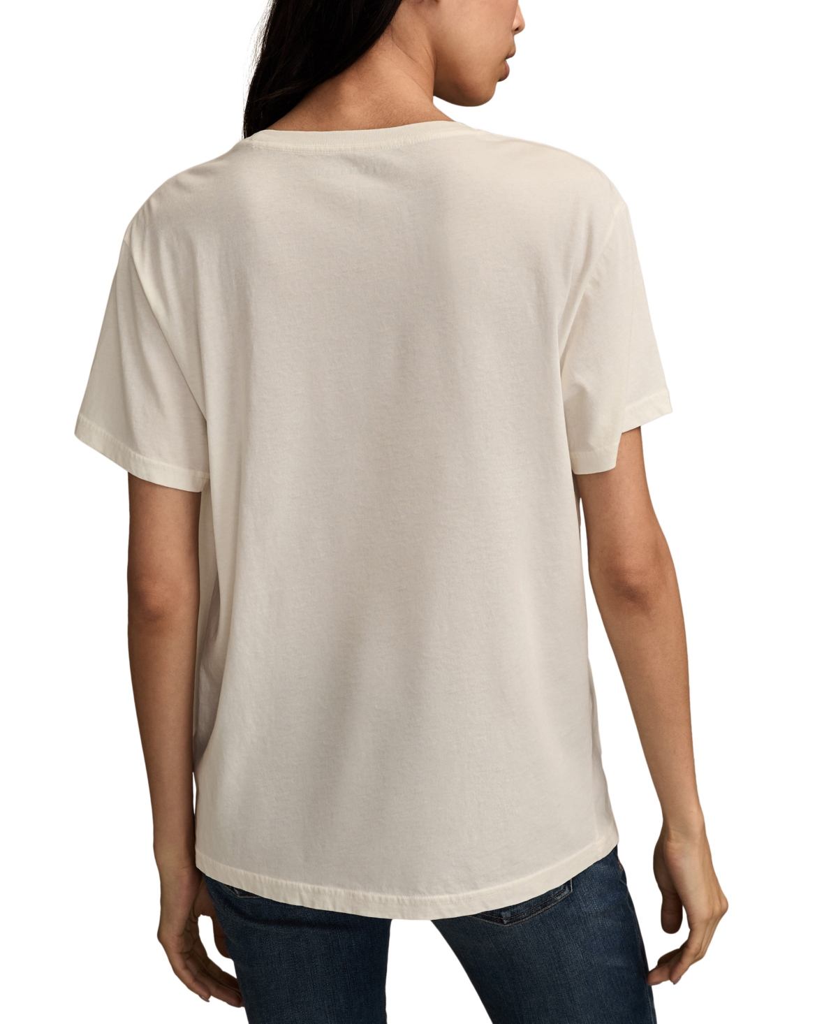 Lucky Brand Women's He Sees You When Are Drink Crewneck T-Shirt