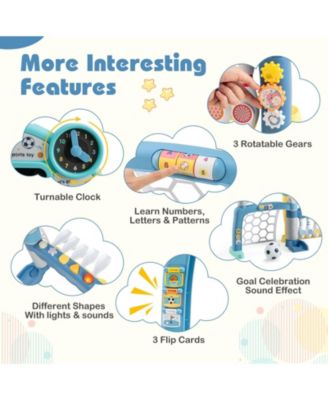 5 in 1 Toddler Sports Toy with Adjustable Basketball Hoop for Baby Boys Girls 18 Months+