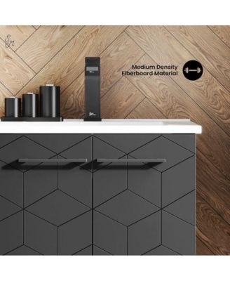 Annecy 24" Freestanding Bathroom Vanity in Phantom Black with Sink Top