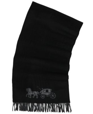Women's Oversized Bicolor Horse and Carriage Muffler