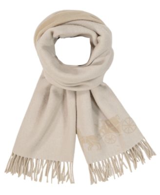 Women's Oversized Bicolor Horse and Carriage Muffler