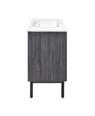 36" Freestanding Bathroom Vanity  3-Hole Widespread Sink Top