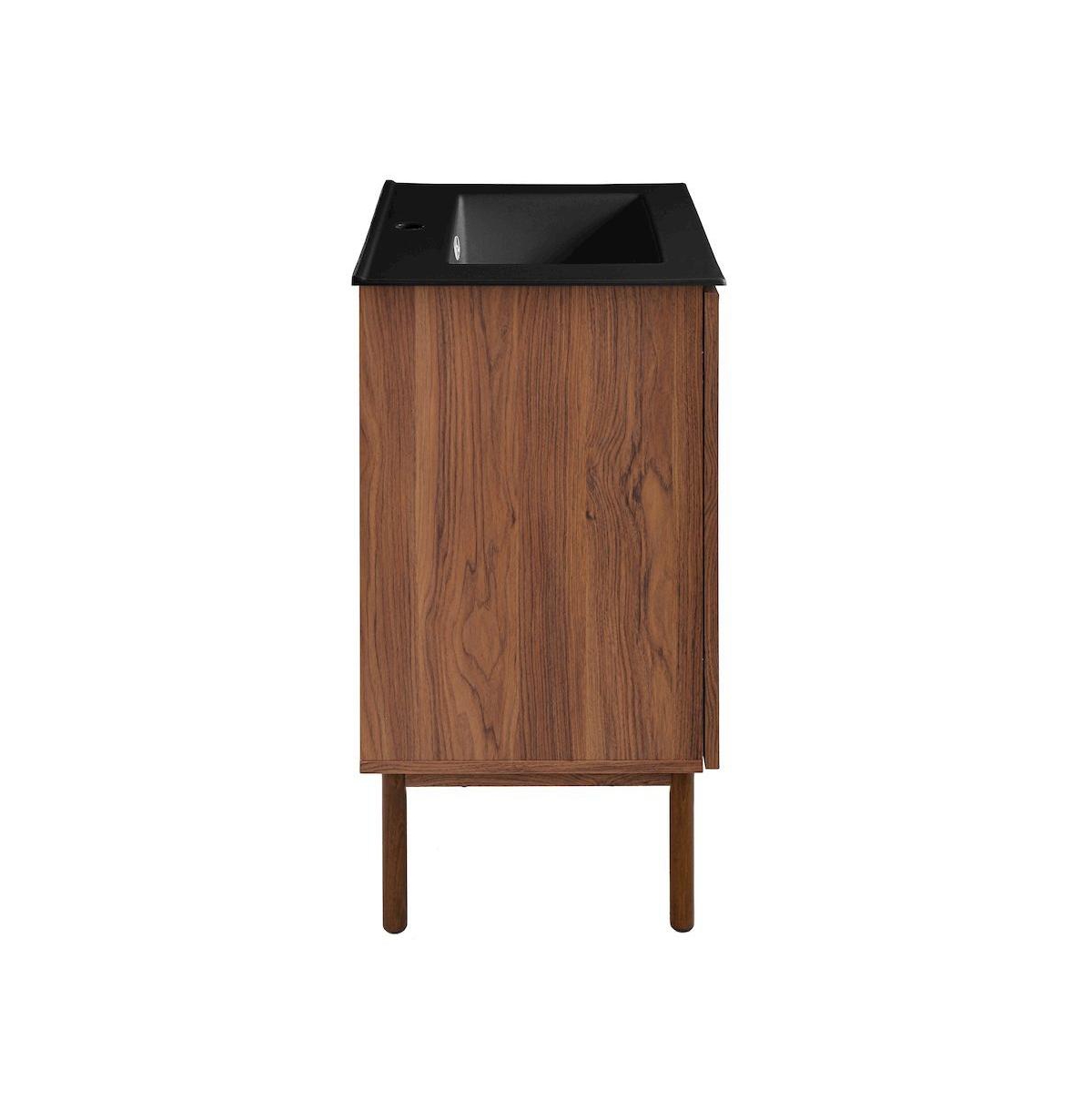 Swiss Madison Classe 24" Freestanding Bathroom Vanity in Brown Oak with Sink Top