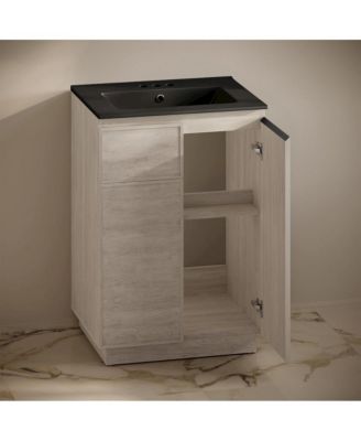 24" MDF Freestanding Bathroom Vanity, 3-Hole Centerset Sink Top