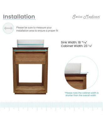 24" Reclaimed Wood Vanity, Walnut, Slate Countertop and Single Hole Vessel Sink