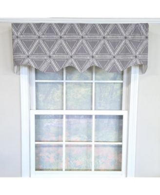 100% Cotton Zircon Regal With Poly/Cotton Ivory lining Rod Pocket Valance 50" x 16" Gray