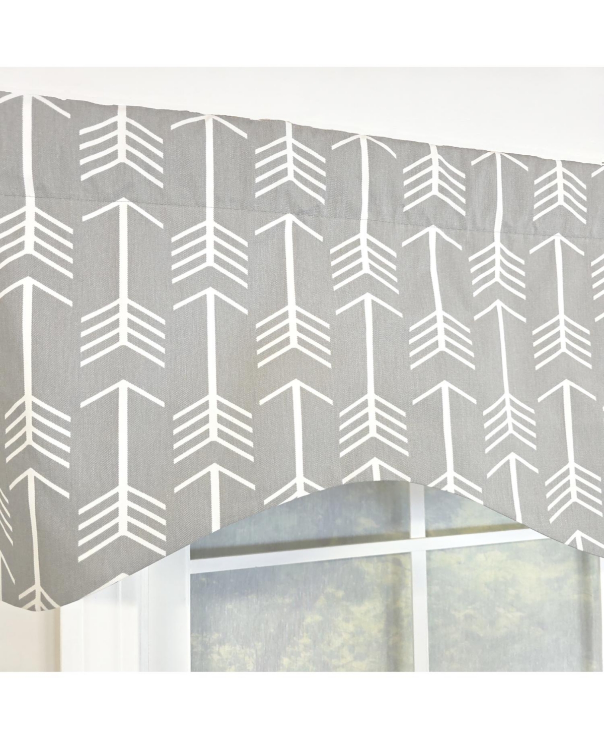 Rlf Home 100% Cotton Native Cornice With Poly/Cotton Ivory lining Rod Pocket Valance 50" x 17" Sil