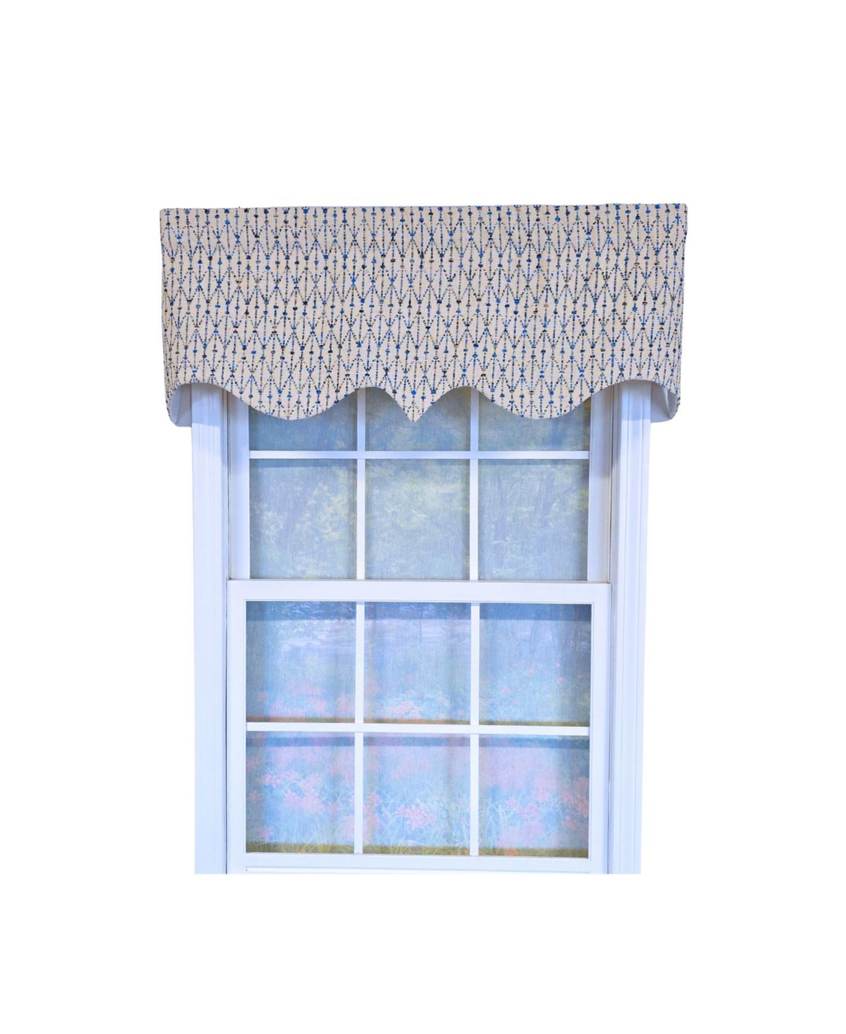 Rlf Home 100% Cotton Sassari Regal With Poly/Cotton Ivory lining Rod Pocket Valance 50" x 15" Natural