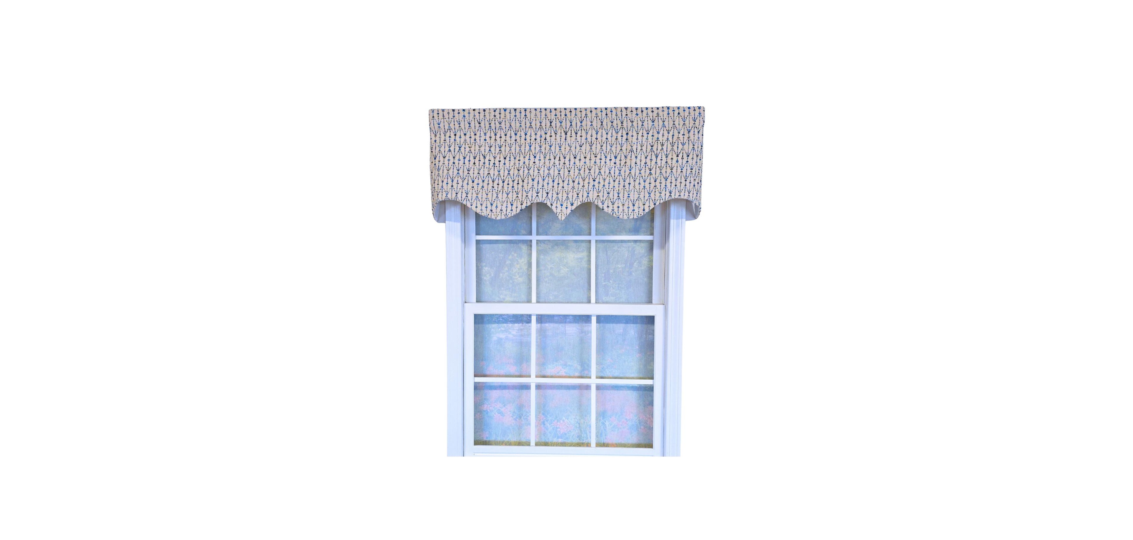 Rlf Home 100% Cotton Sassari Regal With Poly/Cotton Ivory lining Rod Pocket Valance 50" x 15" Natural