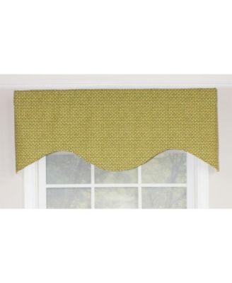 Cabana Cornice 100% Cotton with Fully Lined 3" Rod Pocket Valnance for Windows 50" x 17" Sage