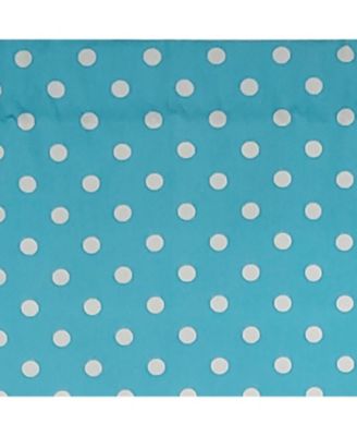 Polka Dot Cornice 100% Cotton with Fully Lined 3" Rod Pocket Valnance for Windows 50" x 17" Baby Blue