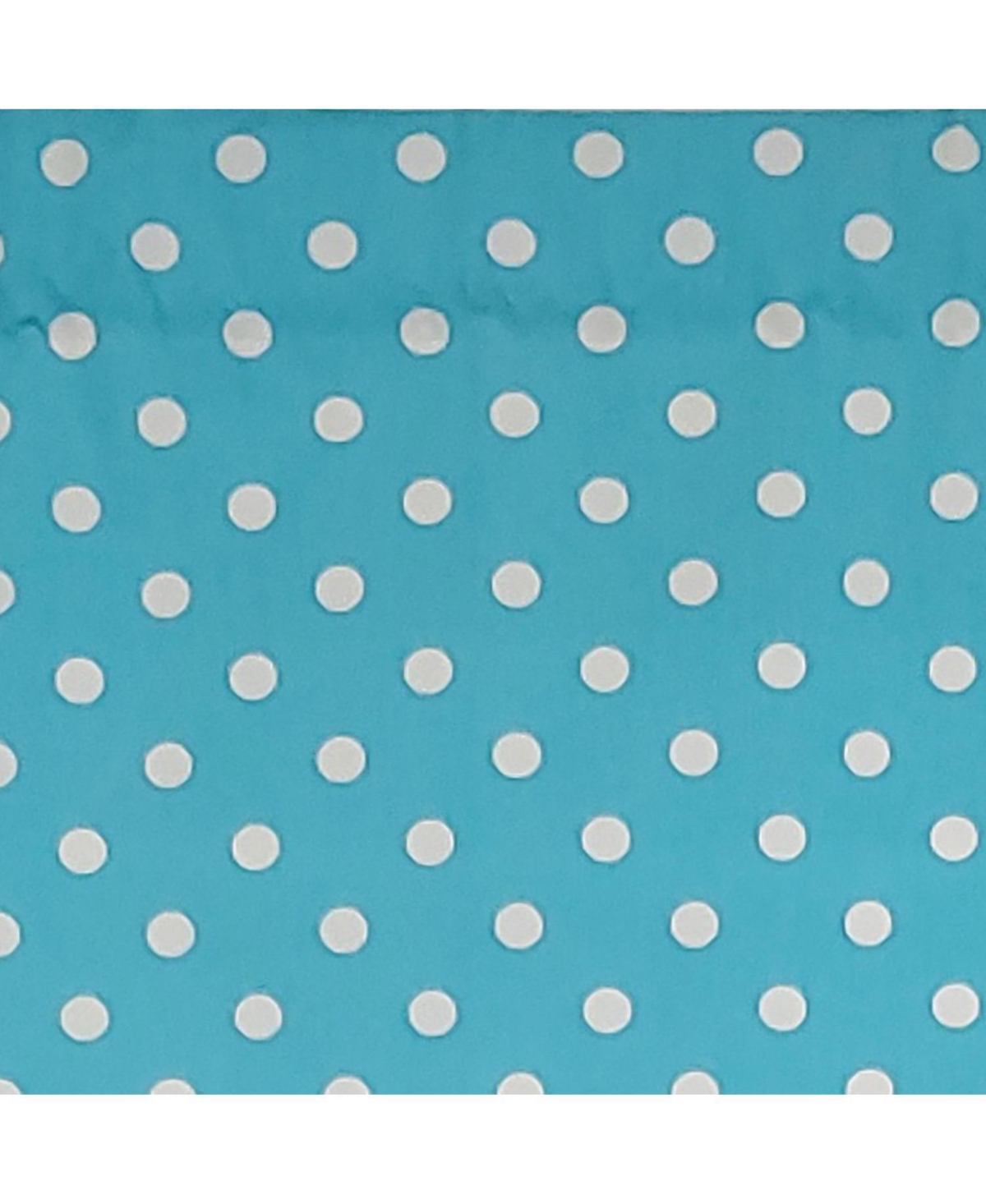 Rlf Home Polka Dot Cornice 100% Cotton with Fully Lined 3" Rod Pocket Valnance for Windows 50" x 17" Baby Blue