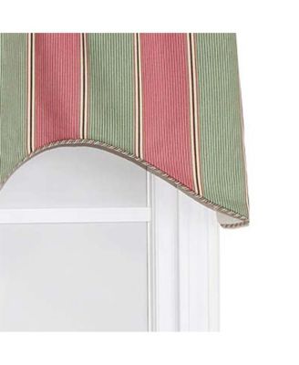 Parlor Stripe Cornice Window Treatment Valance Fits up to 48"W 3" Rod Pocket 50" x 17" Watermelon