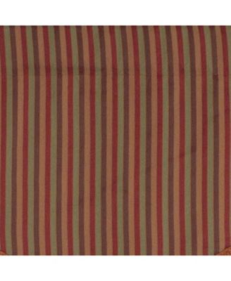 Olivia Stripe Trimmed Cornice 100% Cotton with Fully Lined 3" Rod Pocket Valnance for Windows 50" x 17" Multi