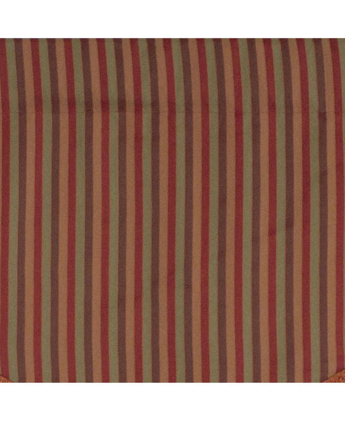 Rlf Home Olivia Stripe Trimmed Cornice 100% Cotton with Fully Lined 3" Rod Pocket Valnance for Windows 50" x 17" Multi