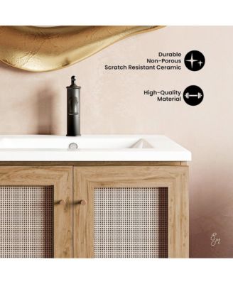 Classe 24"Freestanding Bathroom Vanity in Golden Oak with Sink Top