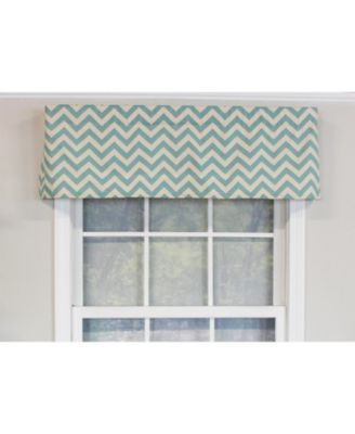 Zig-Zag Tailored 100% Cotton with Fully Lined 3" Rod Pocket Valnance for Windows 50" x 14" Onyx