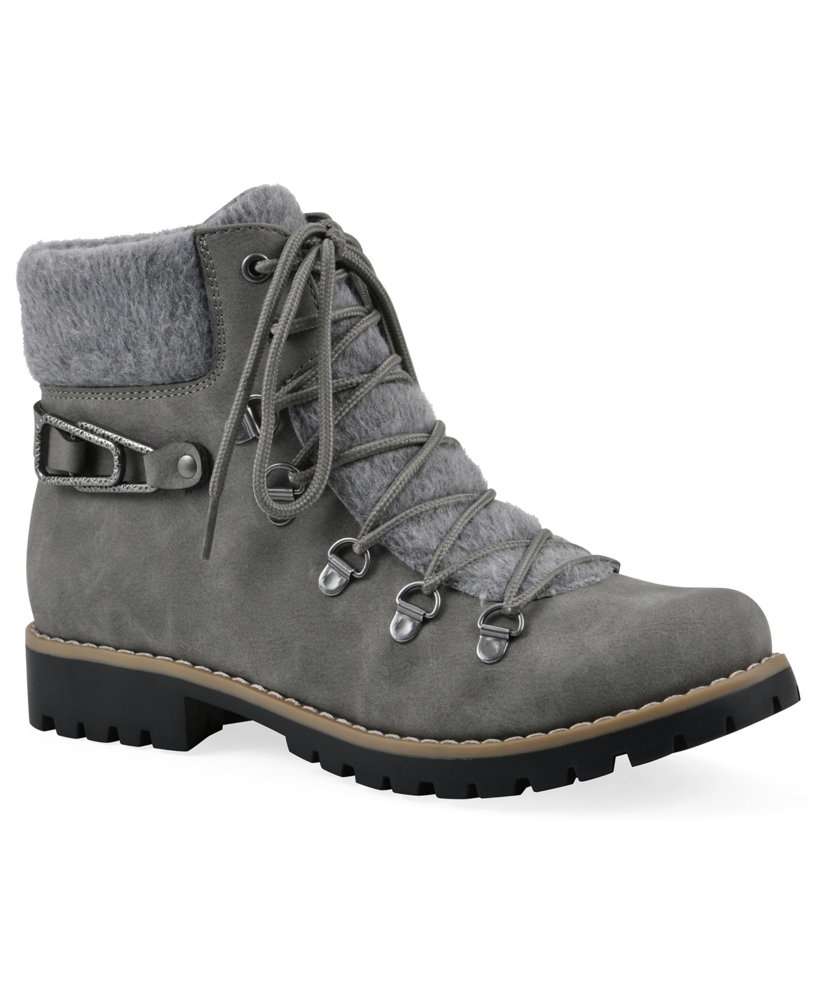 Cliffs By White Mountain Women's Pioneer Lace-up Booties In Gray