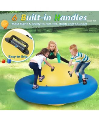 7.5 Foot Giant Inflatable Dome Rocker Bouncer with 6 Built-in Handles for Kids