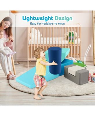 6 Pieces Foam Climbing Blocks Indoor Climb and Crawl Activity Playset with Rectangles