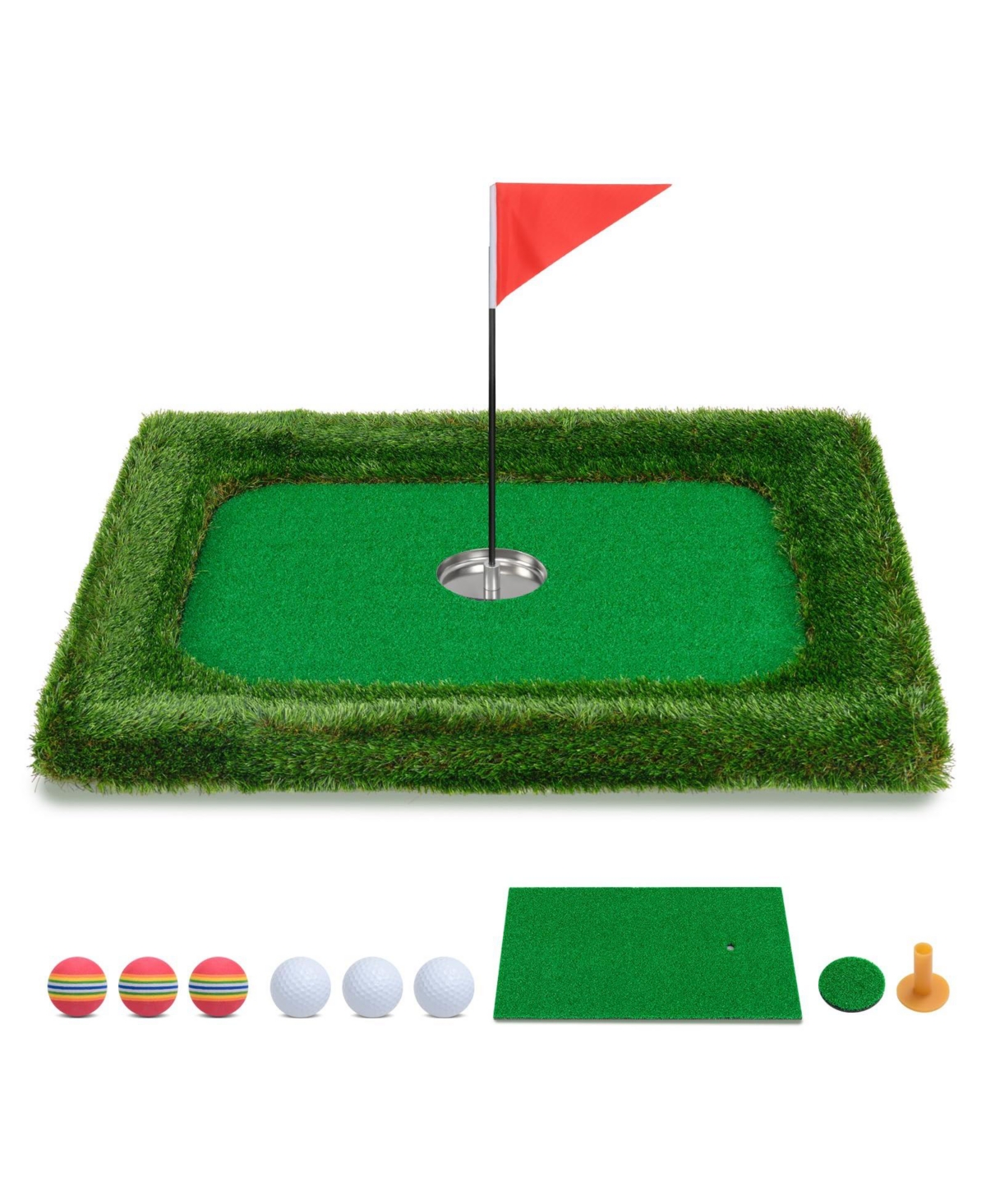 37.5 x 25.5 Inch Floating Golf Green for Pool Chipping Green Mat