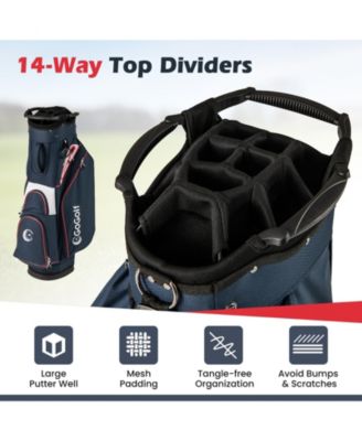 Golf Cart Bag Lightweight Portable Golf Club Organizer Bag