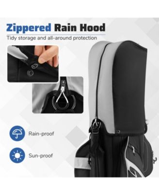 Molded Lock Top Golf Cart Bag with 14-Way Full Length Dividers and 11 Pockets