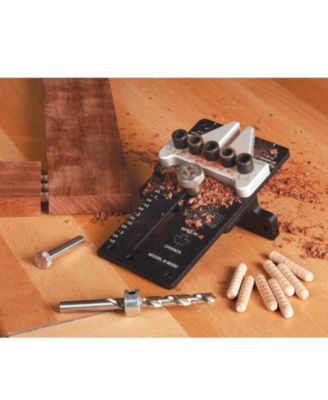 08350 3/8" Dowelling Jig Precision Woodworking Joinery Tool with Main Body, Angle Guides and Hardened Drill Bushings