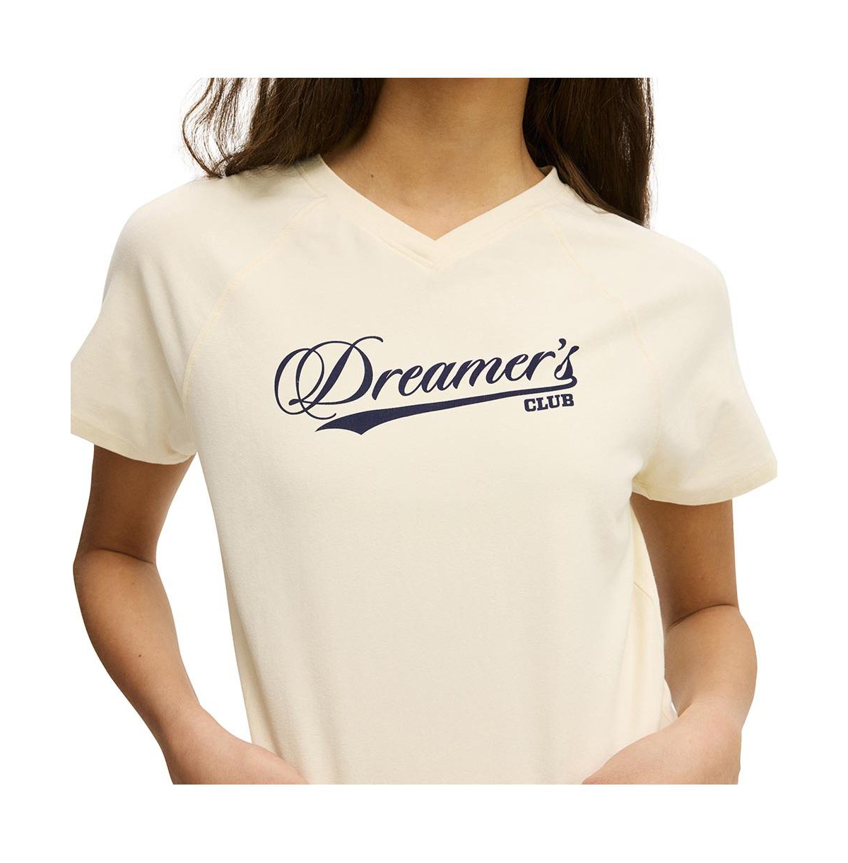 Cotton On Women's Dreamy Soft V Neck Baby Tee