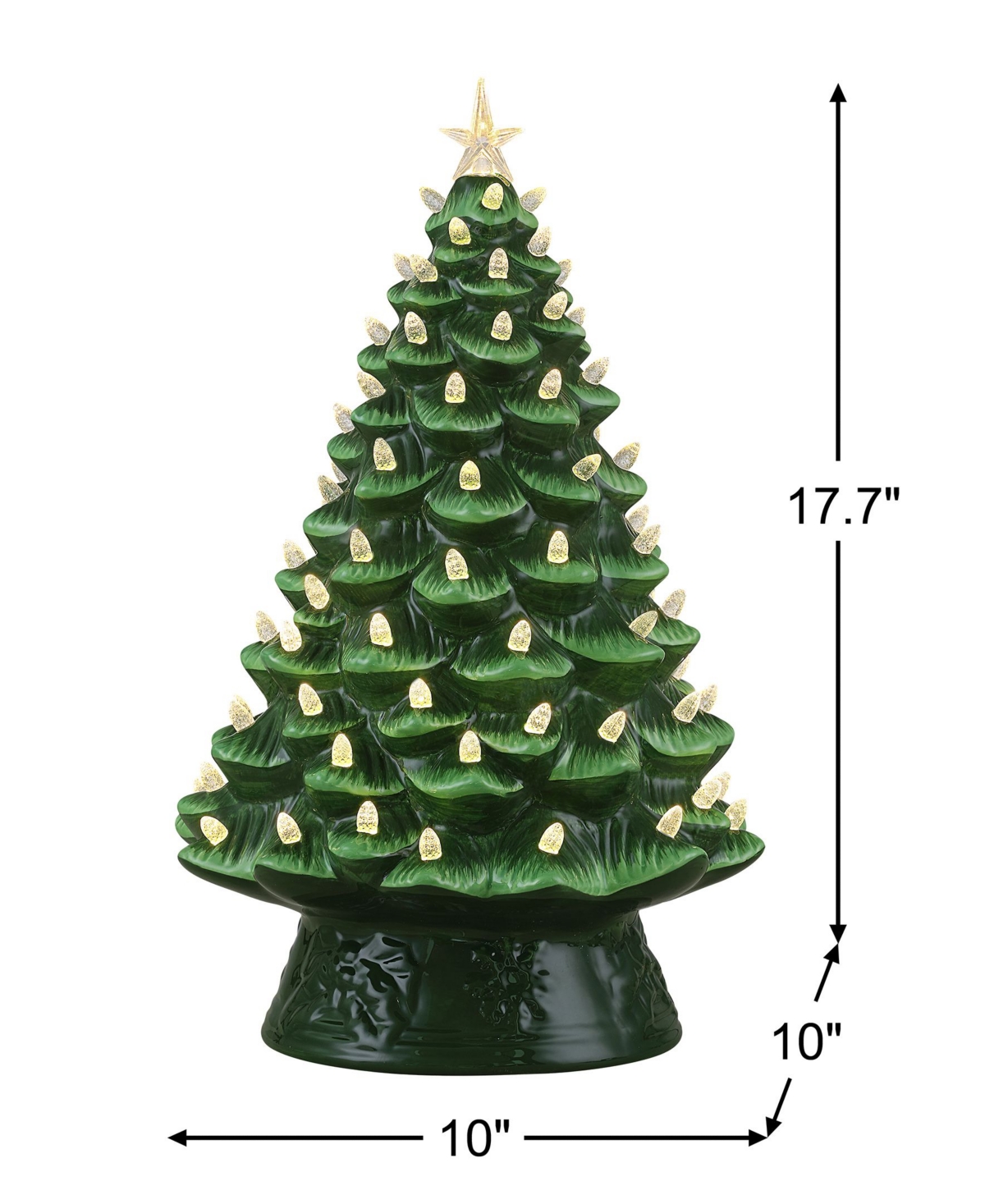 Mr. Christmas 18 " Nostalgic Ceramic Tree with White Lights