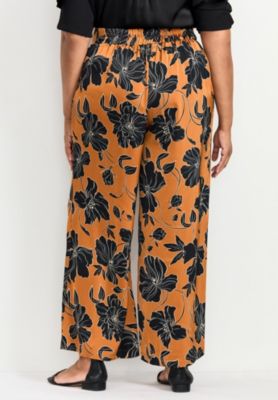 Women's Plus Size Goldi Wide Leg Satin Pant