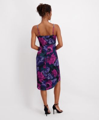 Women's Printed Cowl Neck Dress