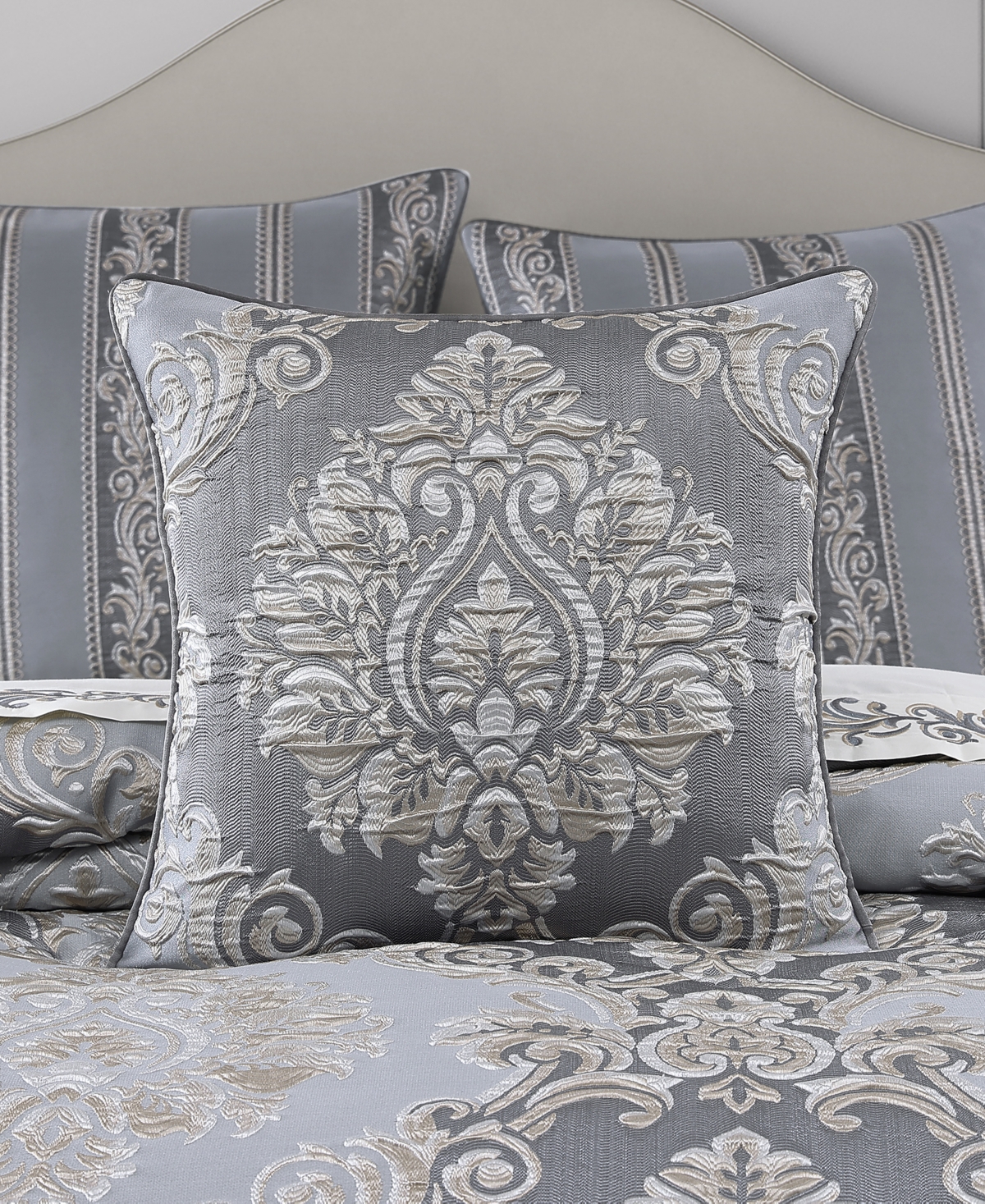 J Queen New York Krista Woven Damask Decorative Pillow, 20" x 20"