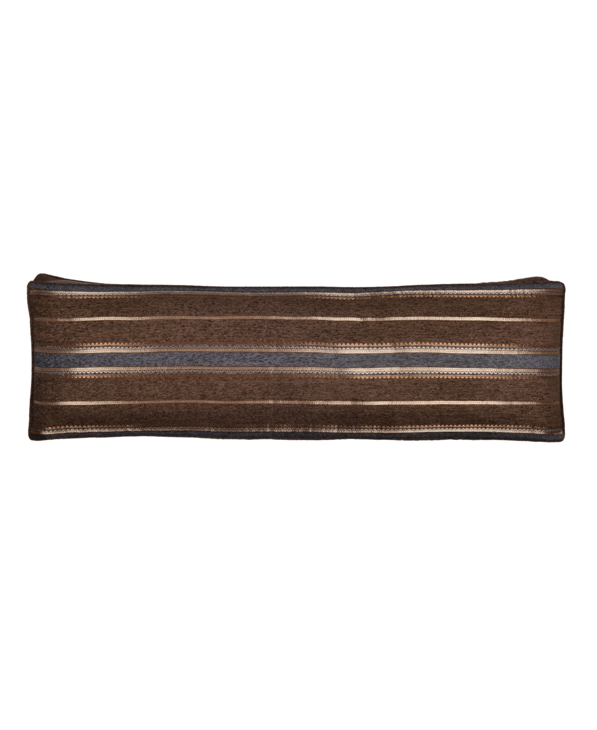 J Queen New York Sofia Chenille Stripe Bolster Decorative Pillow, 15" x 52"