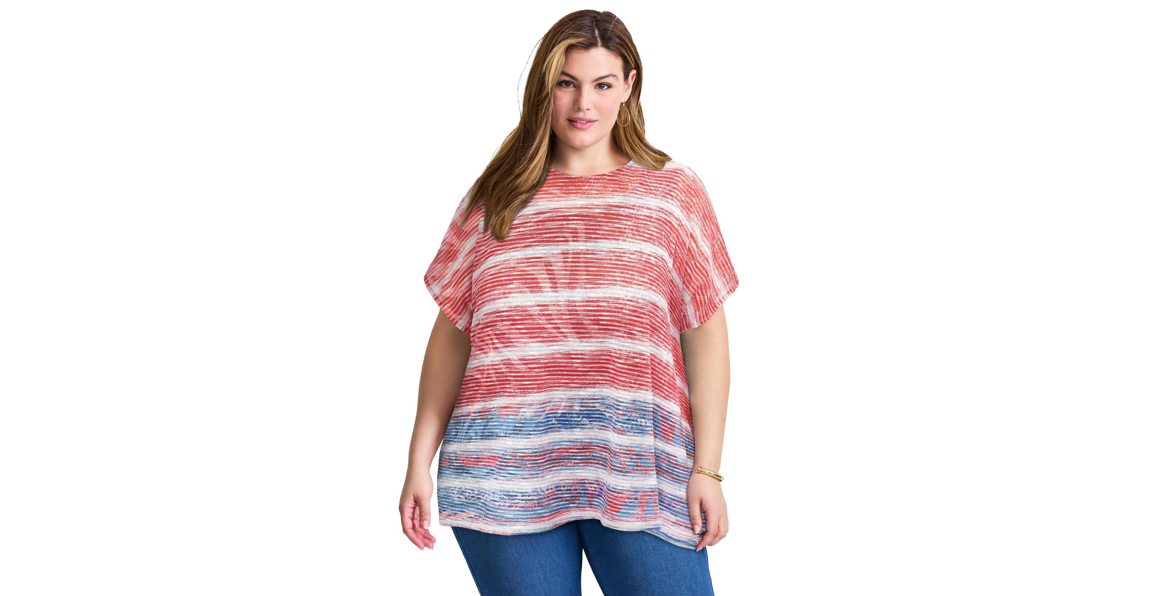 Avenue Women's Plus Lightweight Dolman Sweater