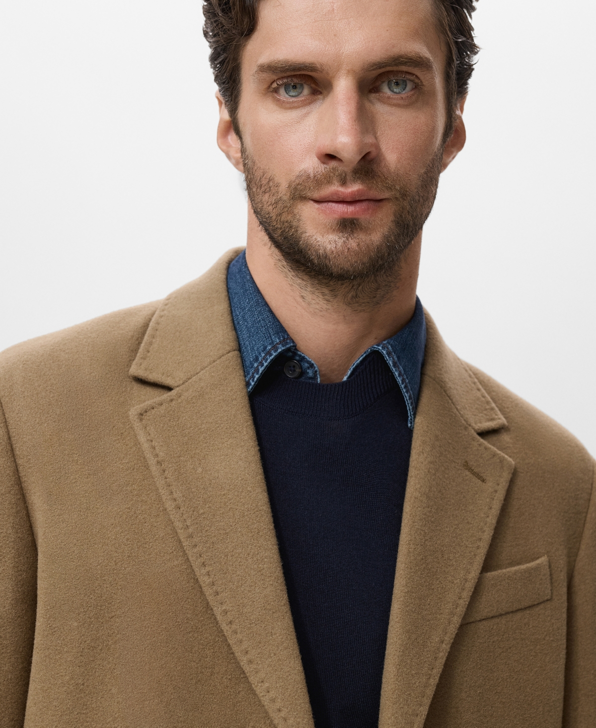 Mango Men's Wool Overcoat