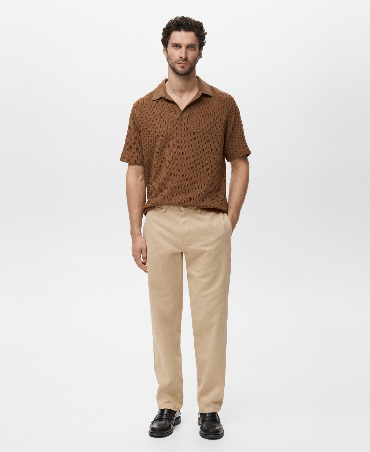 Mango Men's Regular Fit Cotton Jeans