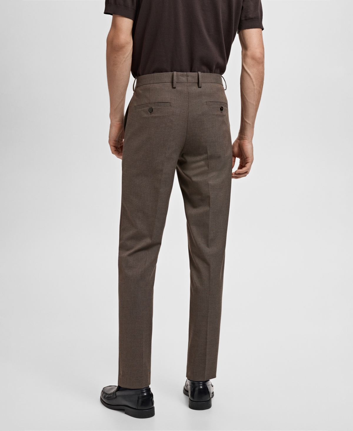 Mango Men's Stretch Fabric Super Slim-Fit Suit Pants