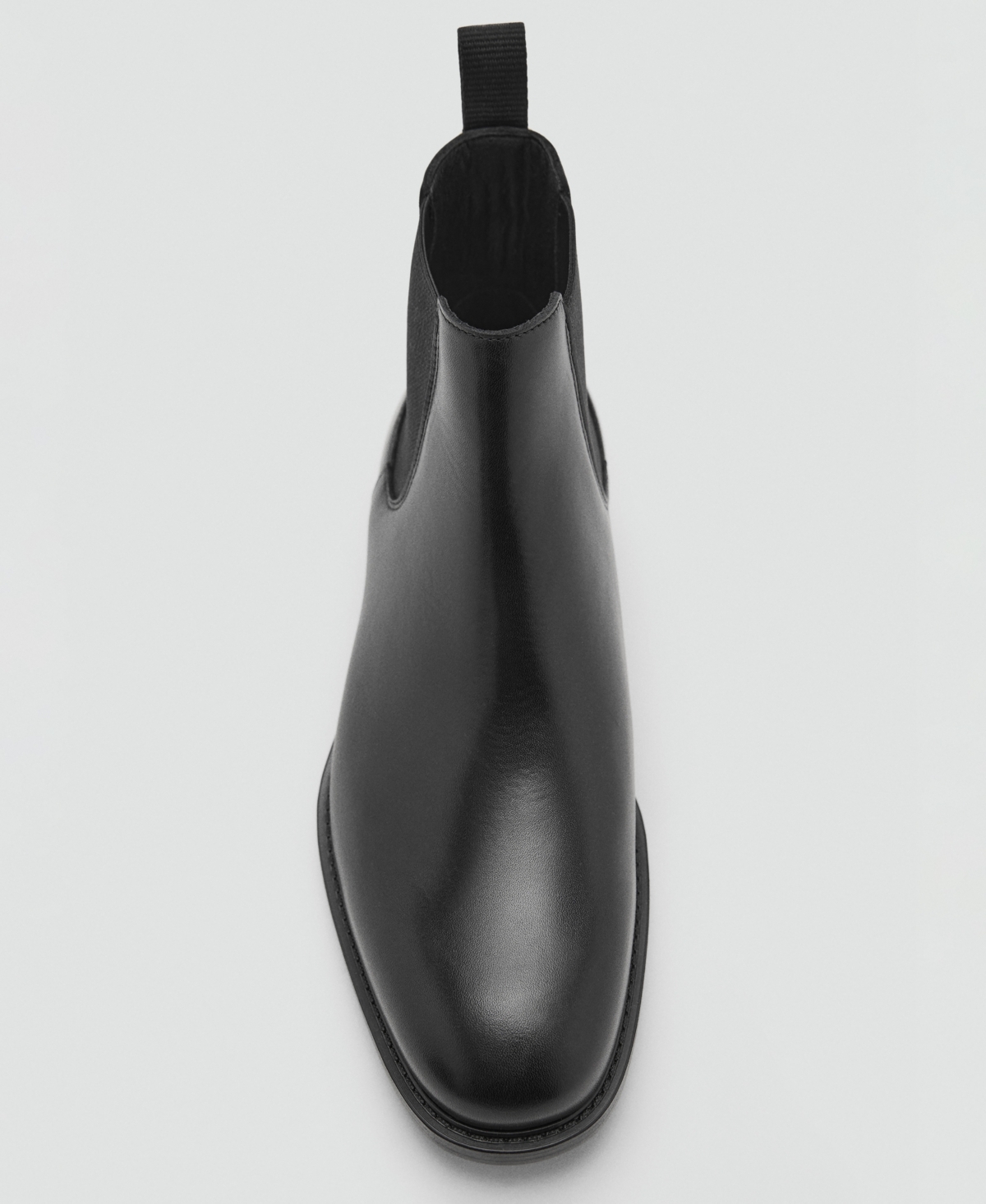 Mango Men's Polished Leather Chelsea Boots