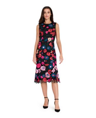 Tahari ASL Women's Sleeveless Embroidered Short Mermaid Dress - Macy's 