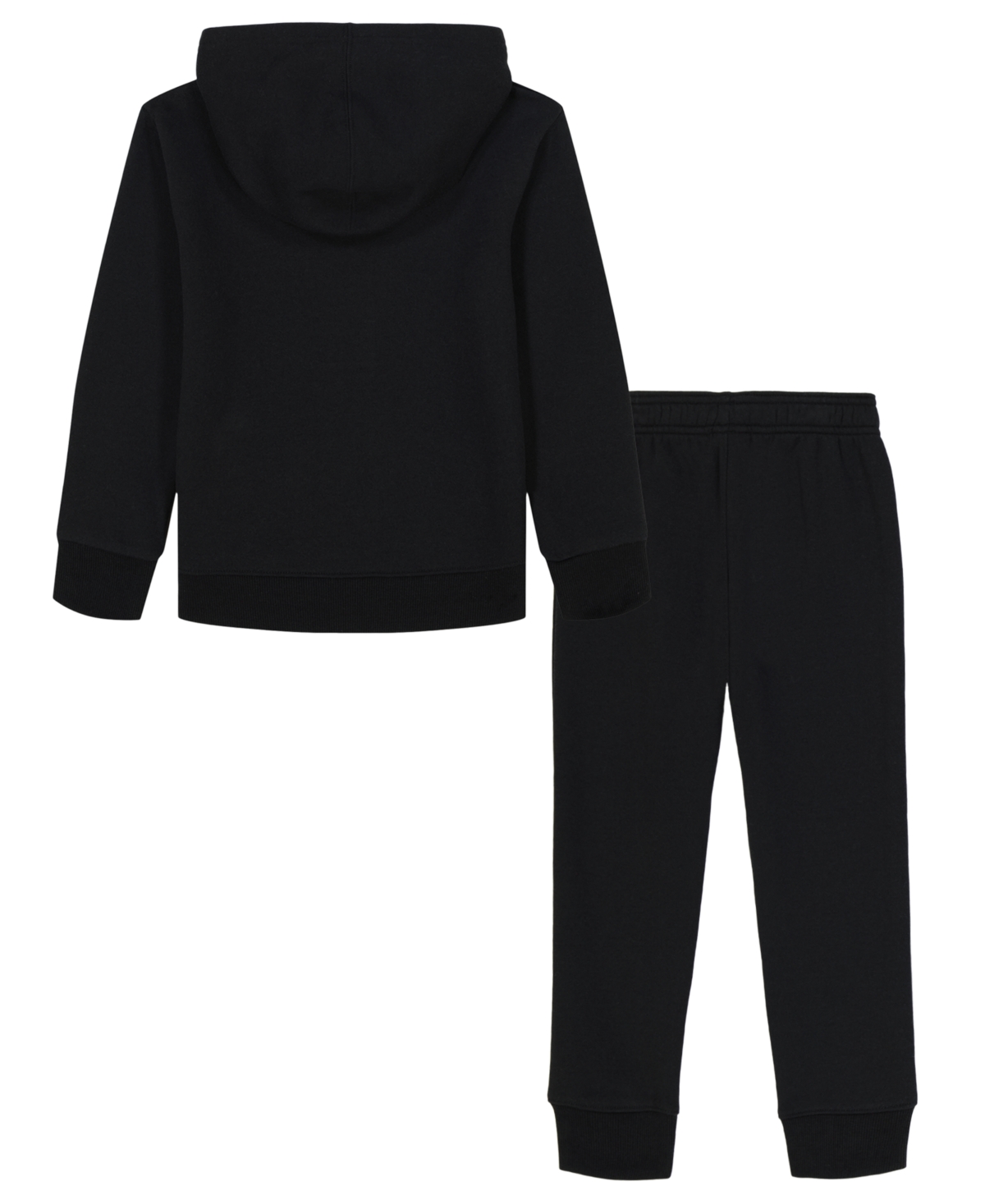 Under Armour Boys 2t-7 2-piece Big Logo Hoodie And Joggers Set In Black