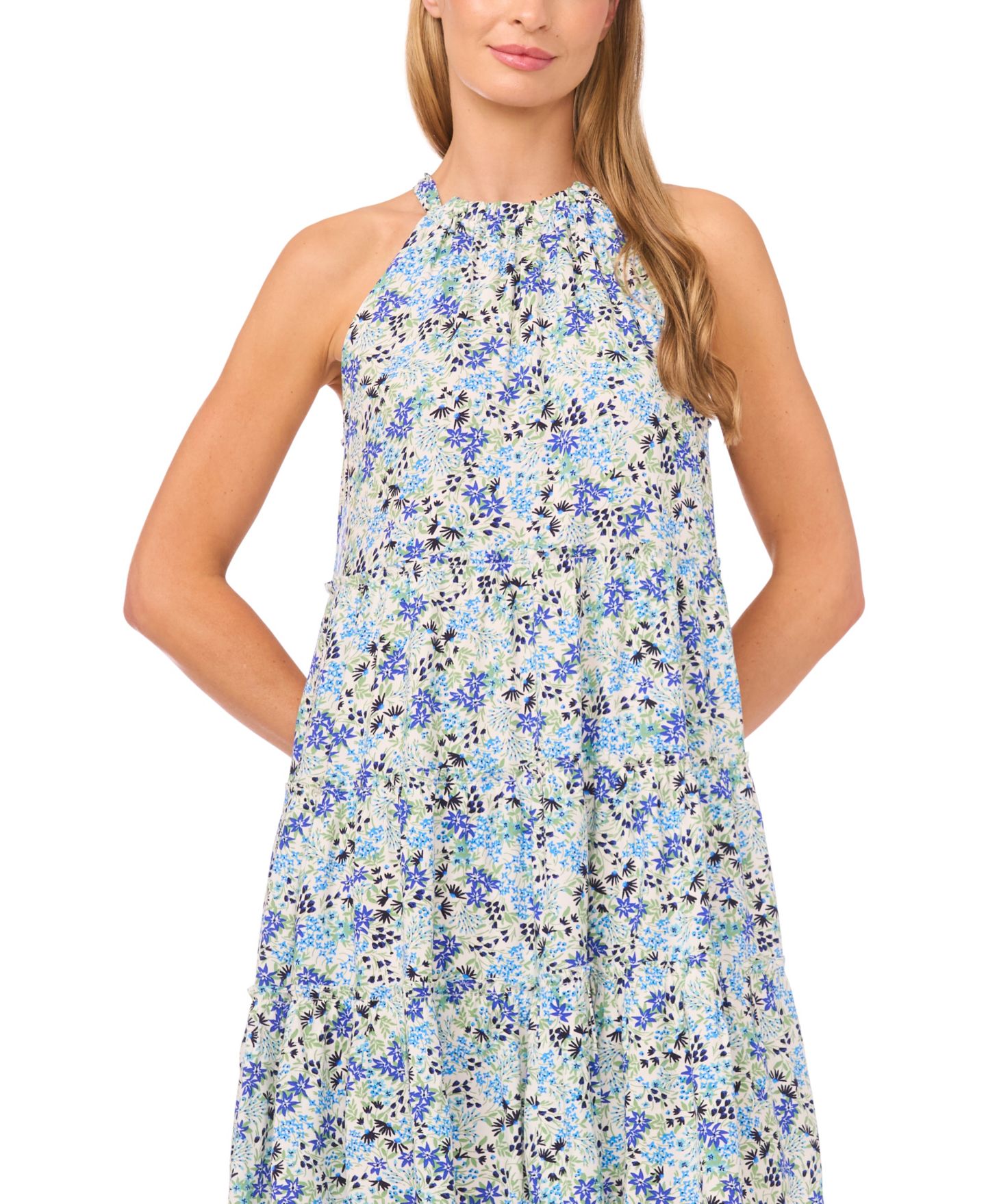 Женское платье CeCe Tiered Halter, цвет: Слоновая кость — фото 2