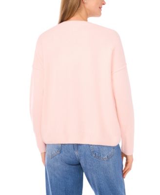 Women's "Merry" Script Crewneck Long-Sleeve Sweater