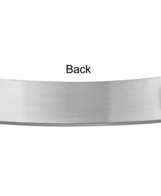 Silver Tone Stainless Steel ID Bracelet with Name Plate - 8 8.5 Inch