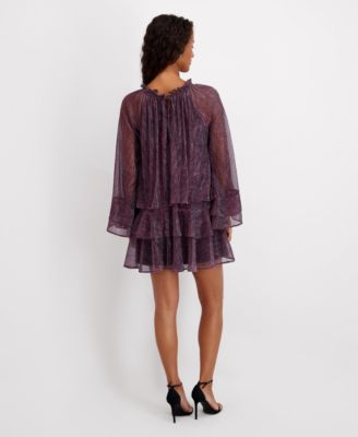 Women's Shimmer Crewneck Short Dress