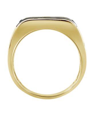 Men's Diamond Ring (3 ct. t.w.) in Silver Rhodium with Yellow Plating