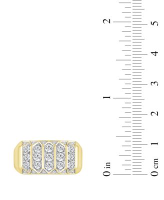 Men's Diamond Ring (1 ct. t.w.) in 10k Yellow Gold with Rhodium