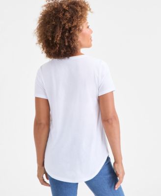 Petite Short-Sleeve Vase Graphic T-Shirt, Macy's Exclusive