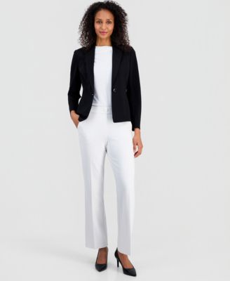 Compression One-Button Long-Sleeve Jacket, Regular & Petite