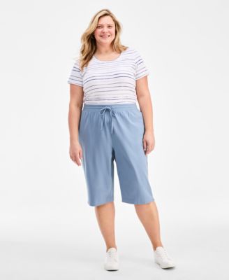 Plus Size Knit Pull-On Skimmer